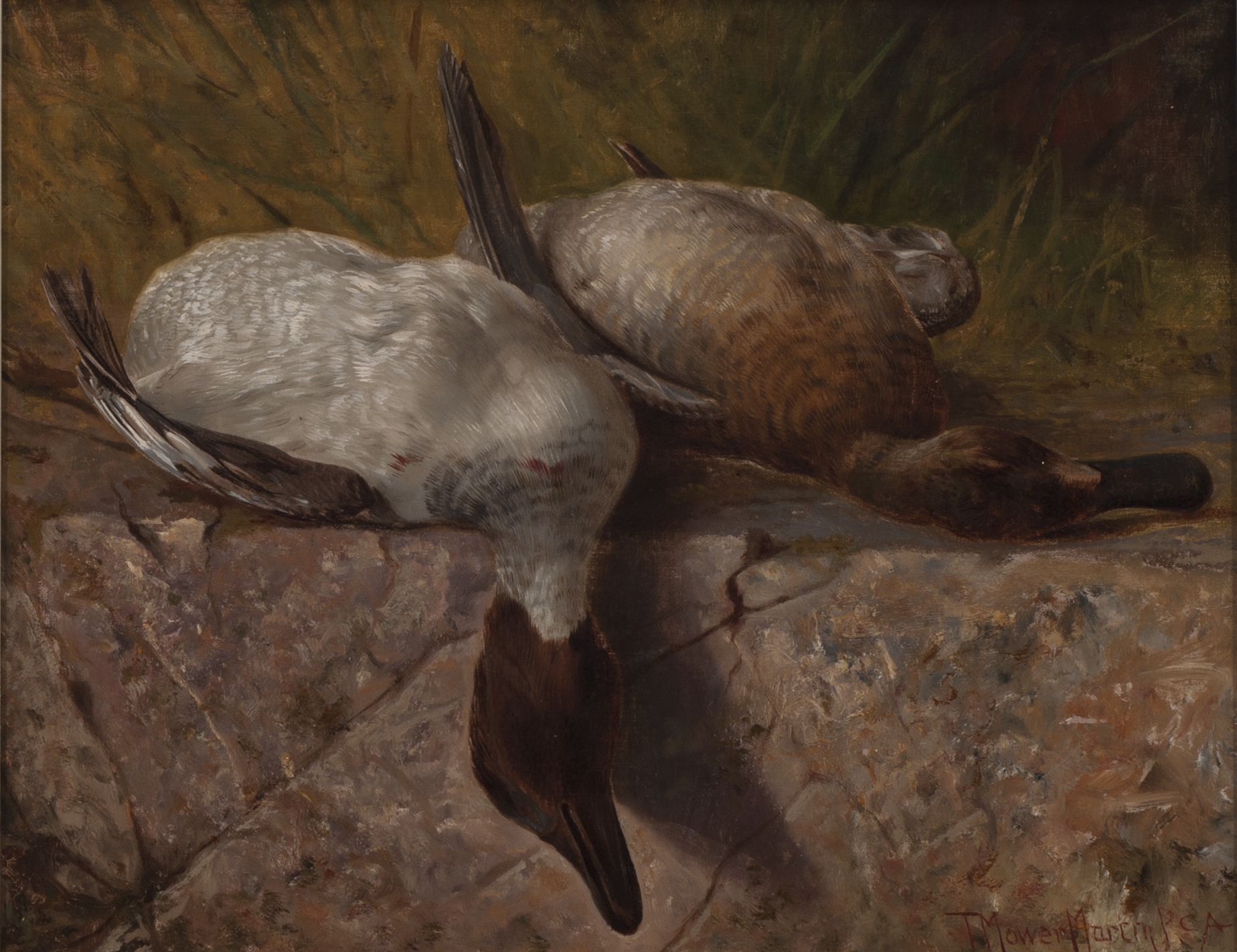 Thomas Mower Martin (1838–1934), Still Life, Dead Ducks, date unknown, oil on canvas. From the collection of the Judith & Norman Alix Art Gallery