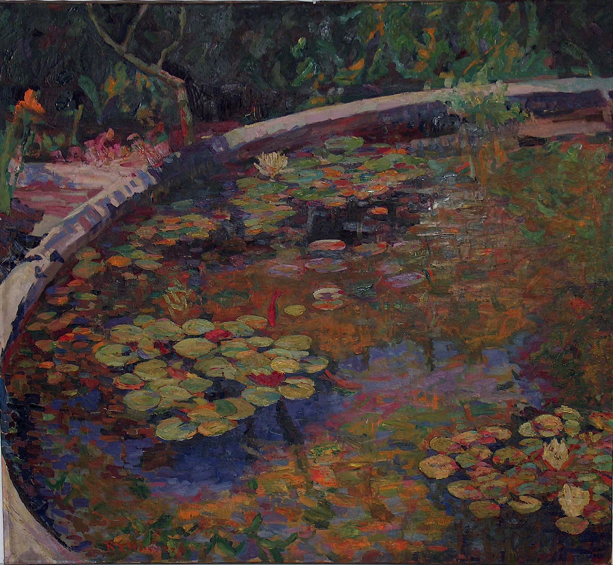 R. Viven Howard, Lily Pond, c. 1928; oil on canvas