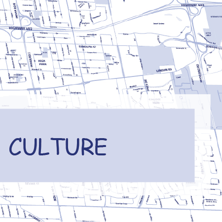 Blueprint with text overlay Culture