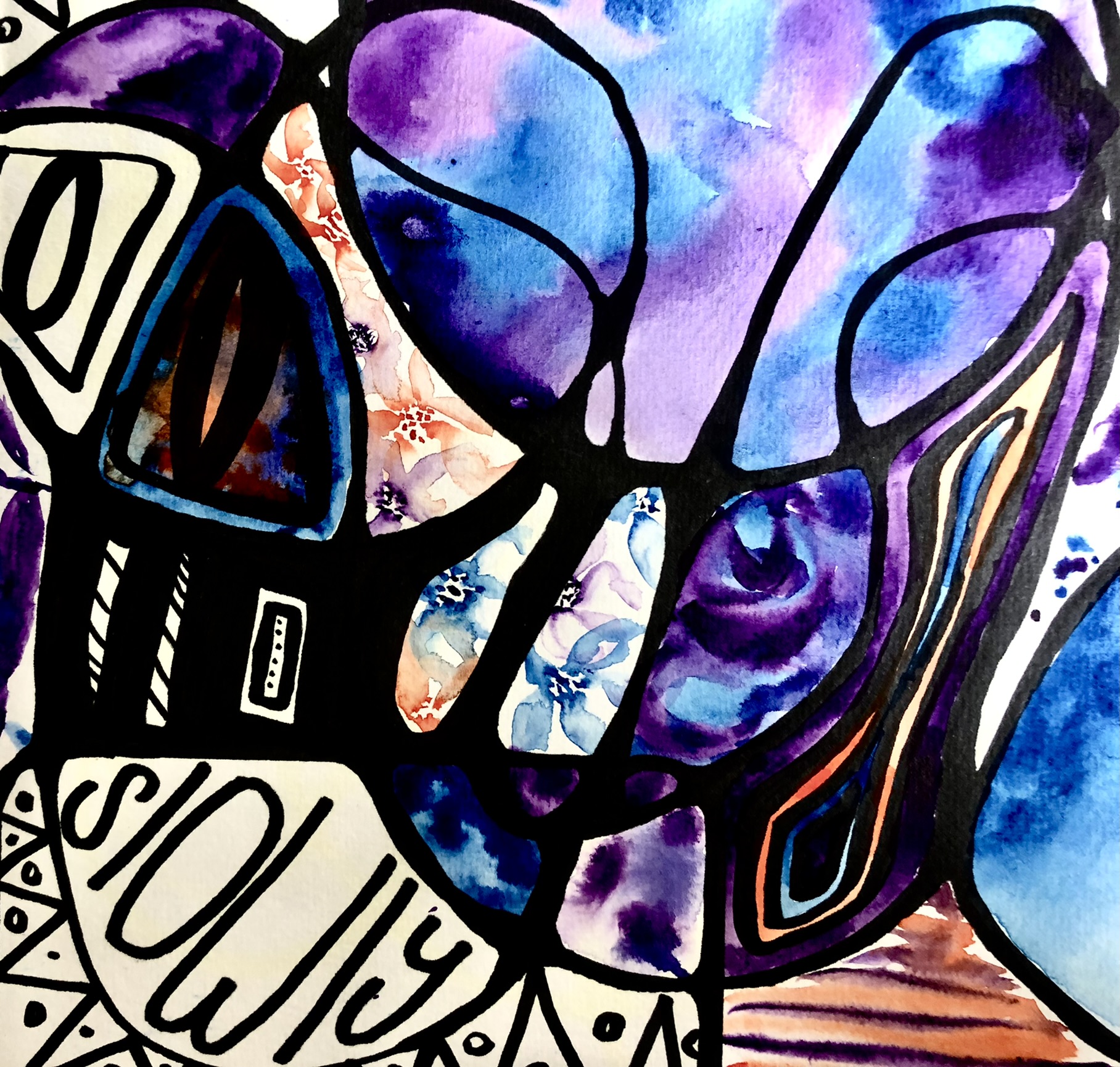 Intuitive Ink & watercolour