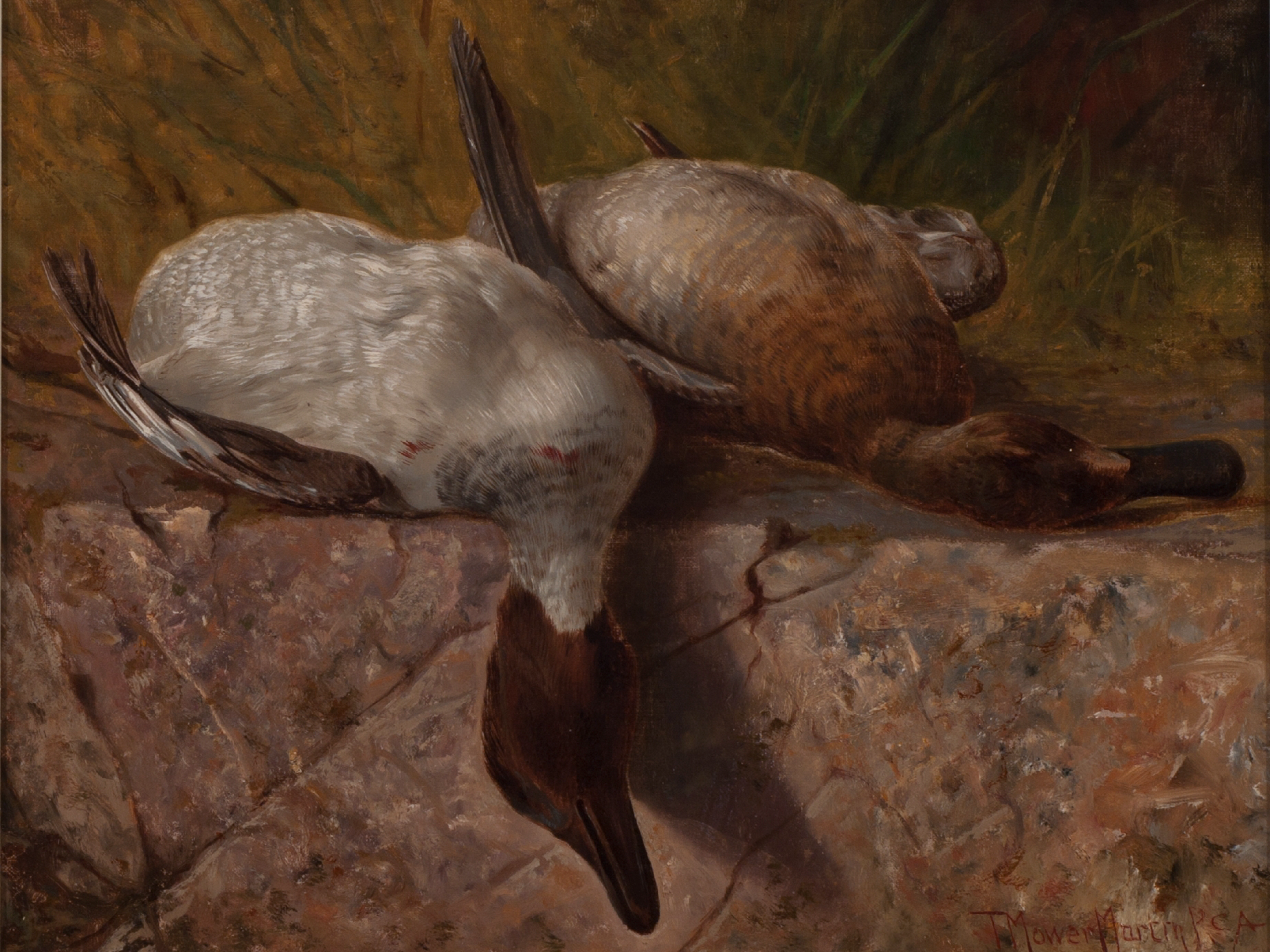 Thomas Mower Martin (1838–1934), Still Life, Dead Ducks, date unknown, oil on canvas. From the collection of the Judith & Norman Alix Art Gallery