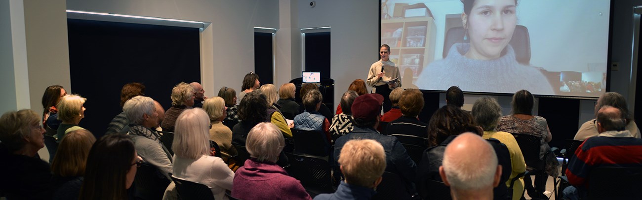 Image of a lecture given by our Curator