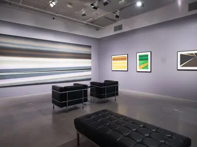 Install of Chasing Vibrato: Rita Letendre