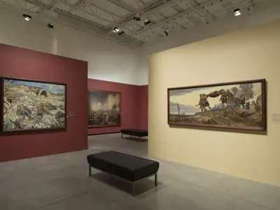Install of Witness – Canadian Art of the First World War