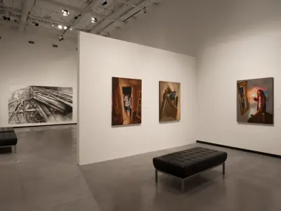 Install of Composing Suspense: Daisy Fresh | Laura Kreviazuk