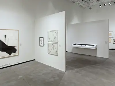 Install of Making Marks: Works on Paper