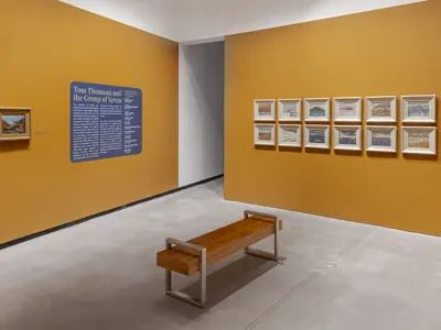 Install of Tom Thomson and the Group of Seven