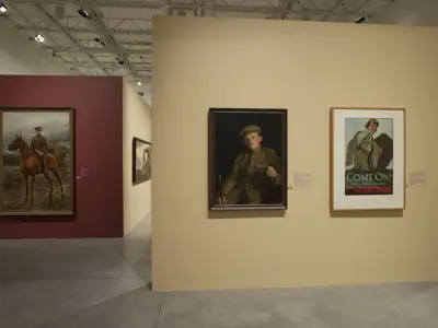 Install of Witness – Canadian Art of the First World War