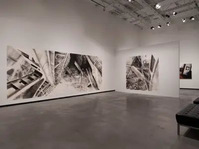 Install of Composing Suspense: Daisy Fresh | Laura Kreviazuk