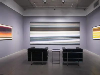 Install of Chasing Vibrato: Rita Letendre