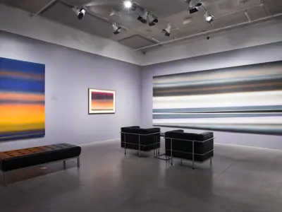 Install of Chasing Vibrato: Rita Letendre