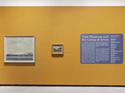 Install of Tom Thomson and the Group of Seven